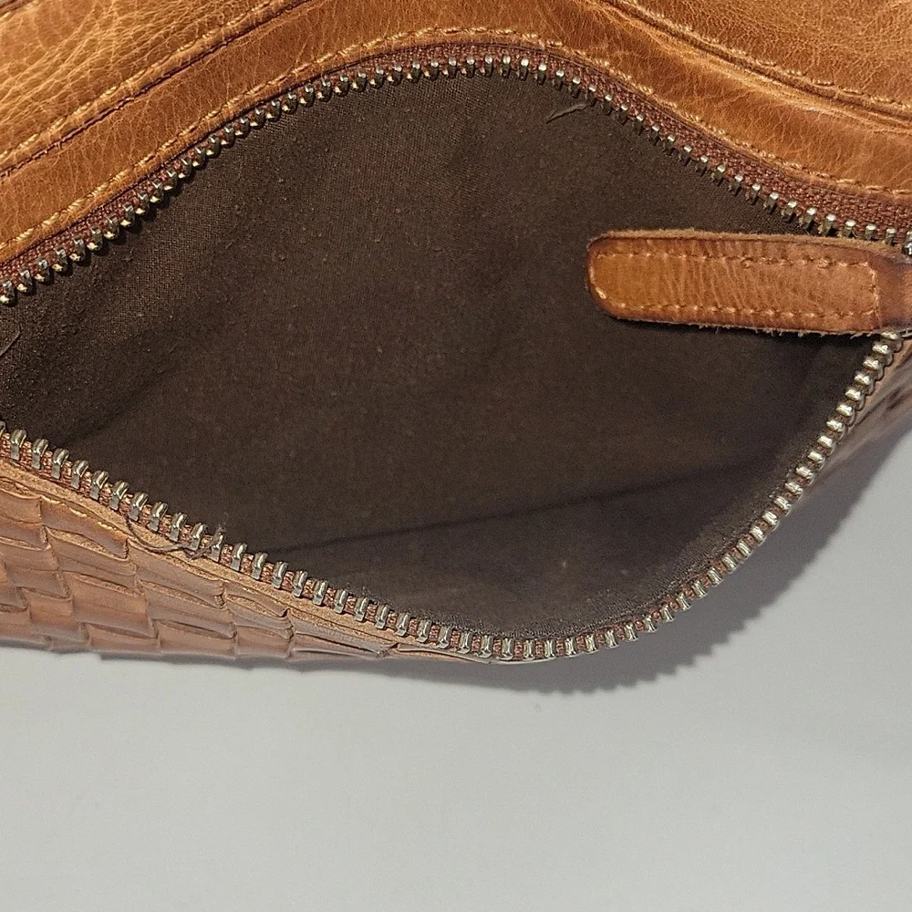 Vilenca Holland for Anthropologie Woven Leather Crossbody Bag in Tan